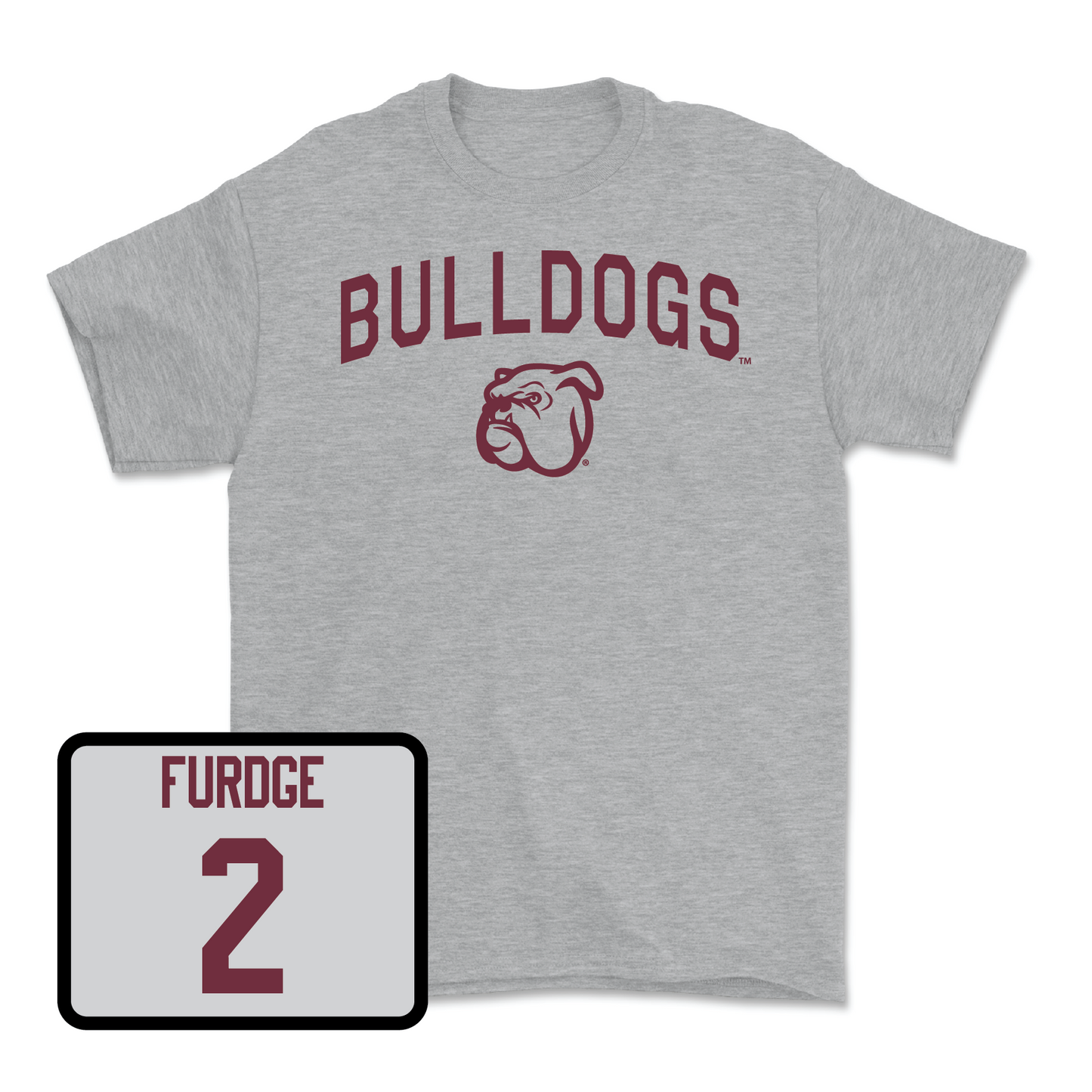 Sport Grey Football Bulldogs Tee 4X-Large / Esaias Furdge | #2