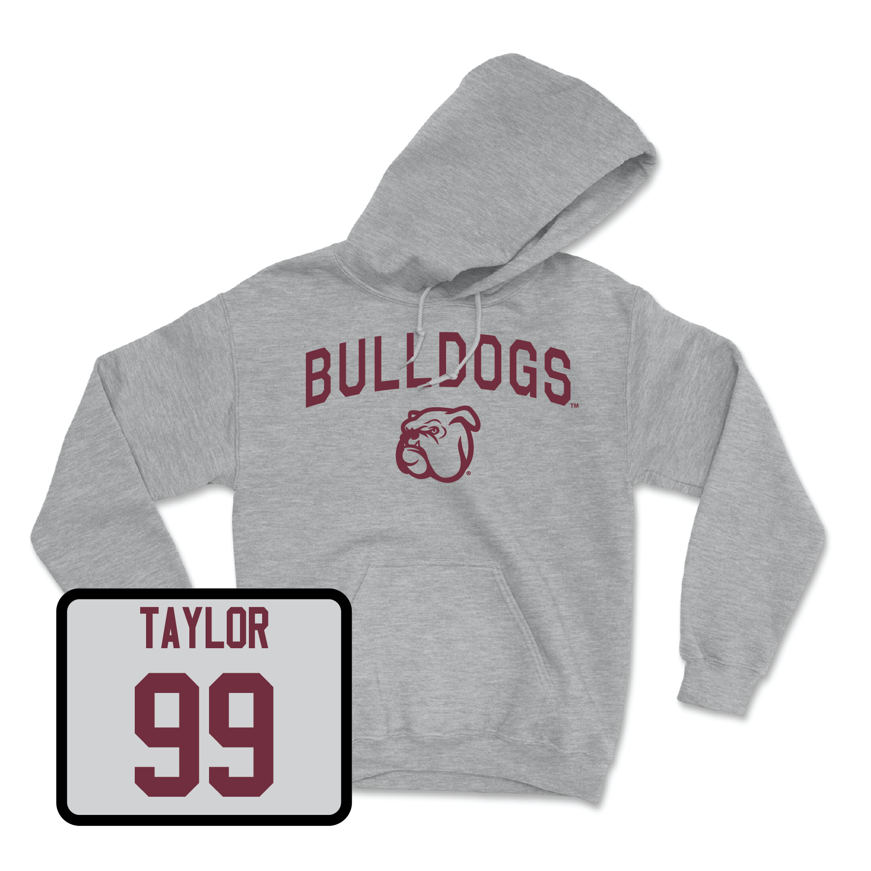 Sport Grey Football Bulldogs Hoodie Youth Small / Eric Taylor | #99