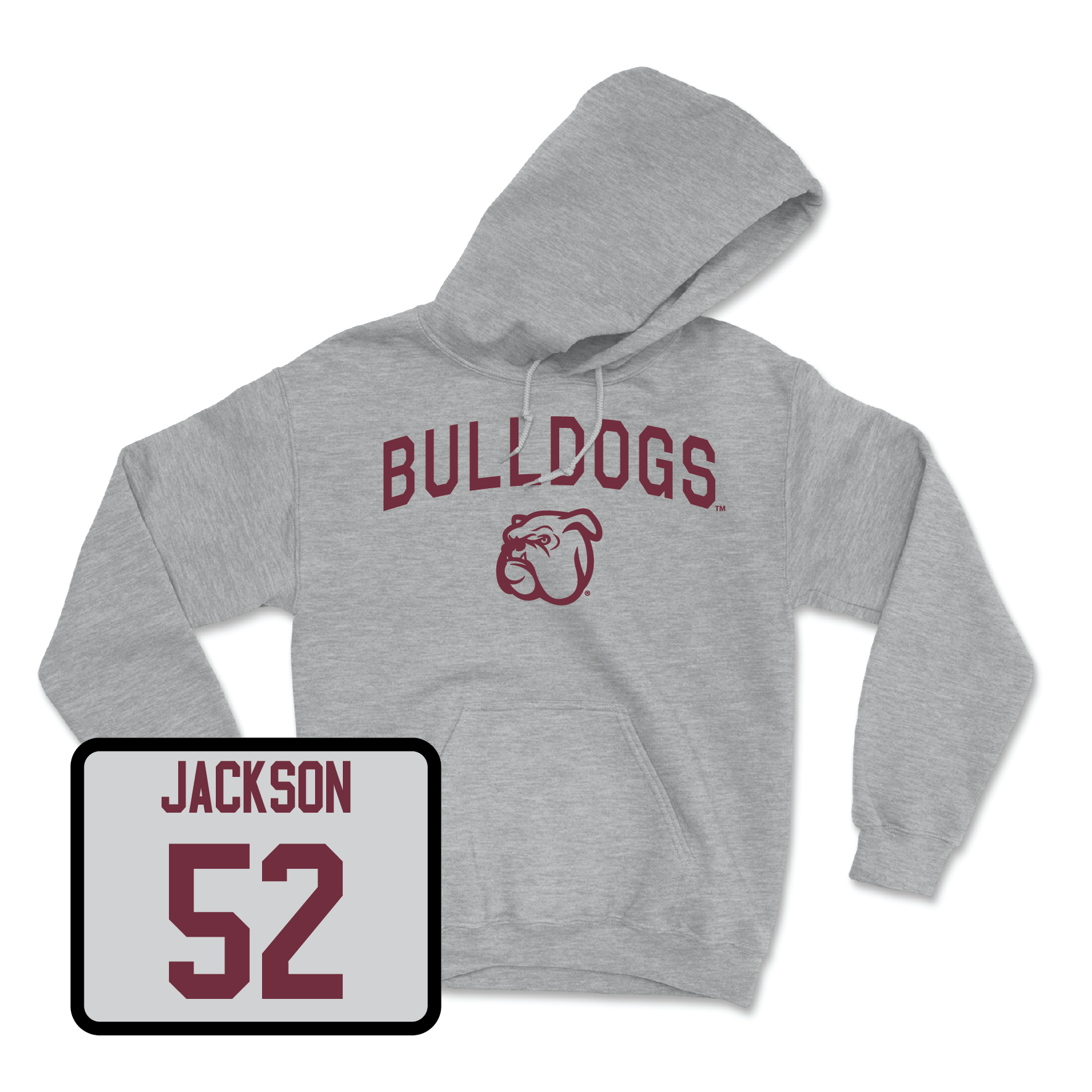 Sport Grey Football Bulldogs Hoodie Small / Grant Jackson | #52