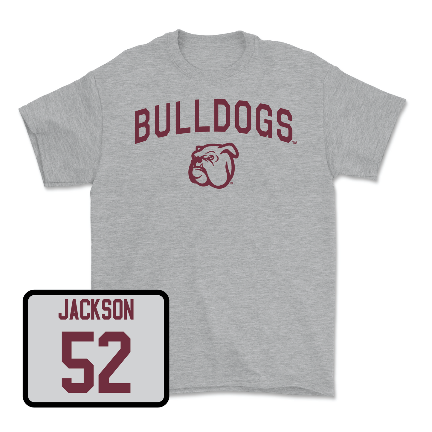 Sport Grey Football Bulldogs Tee Small / Grant Jackson | #52
