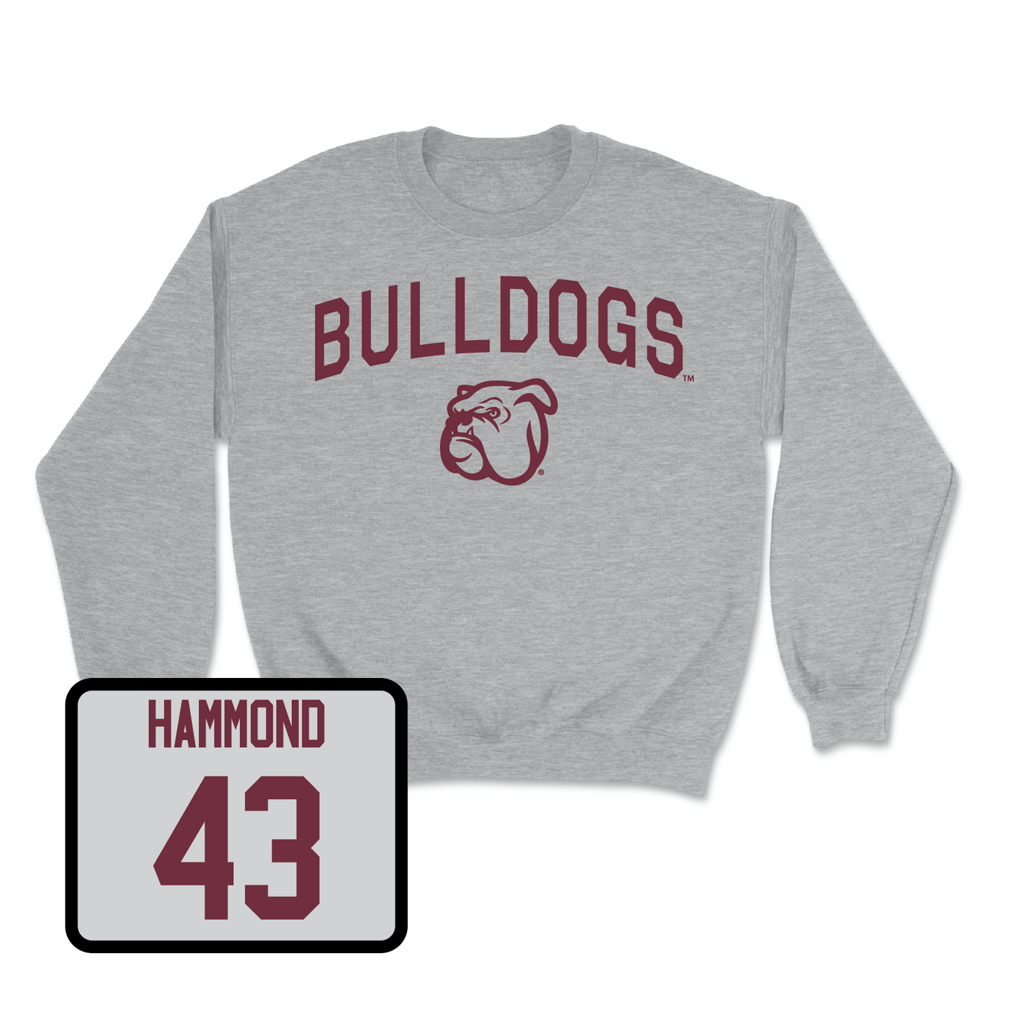 Sport Grey Football Bulldogs Crew X-Large / Hayes Hammond | #43