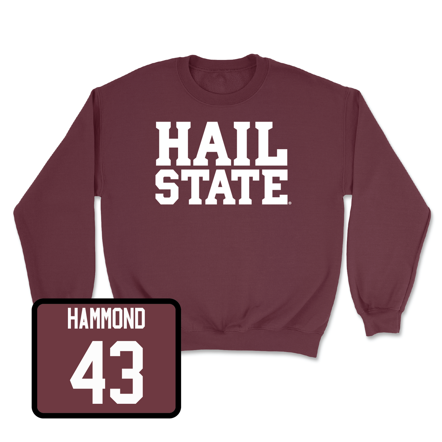 Maroon Football Hail Crew Large / Hayes Hammond | #43
