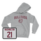 Sport Grey Football Bulldogs Hoodie 4X-Large / Hunter Washington | #21