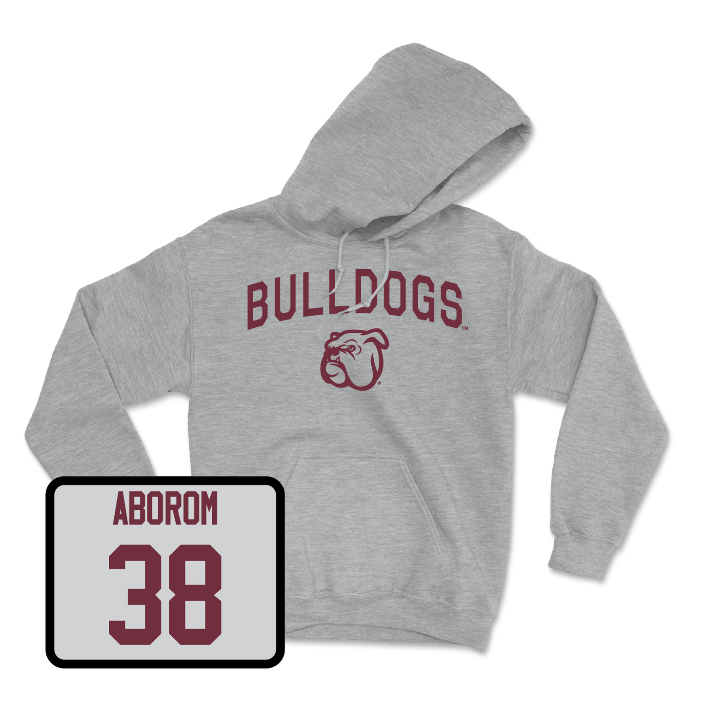 Sport Grey Football Bulldogs Hoodie Small / Jaylen Aborom | #38