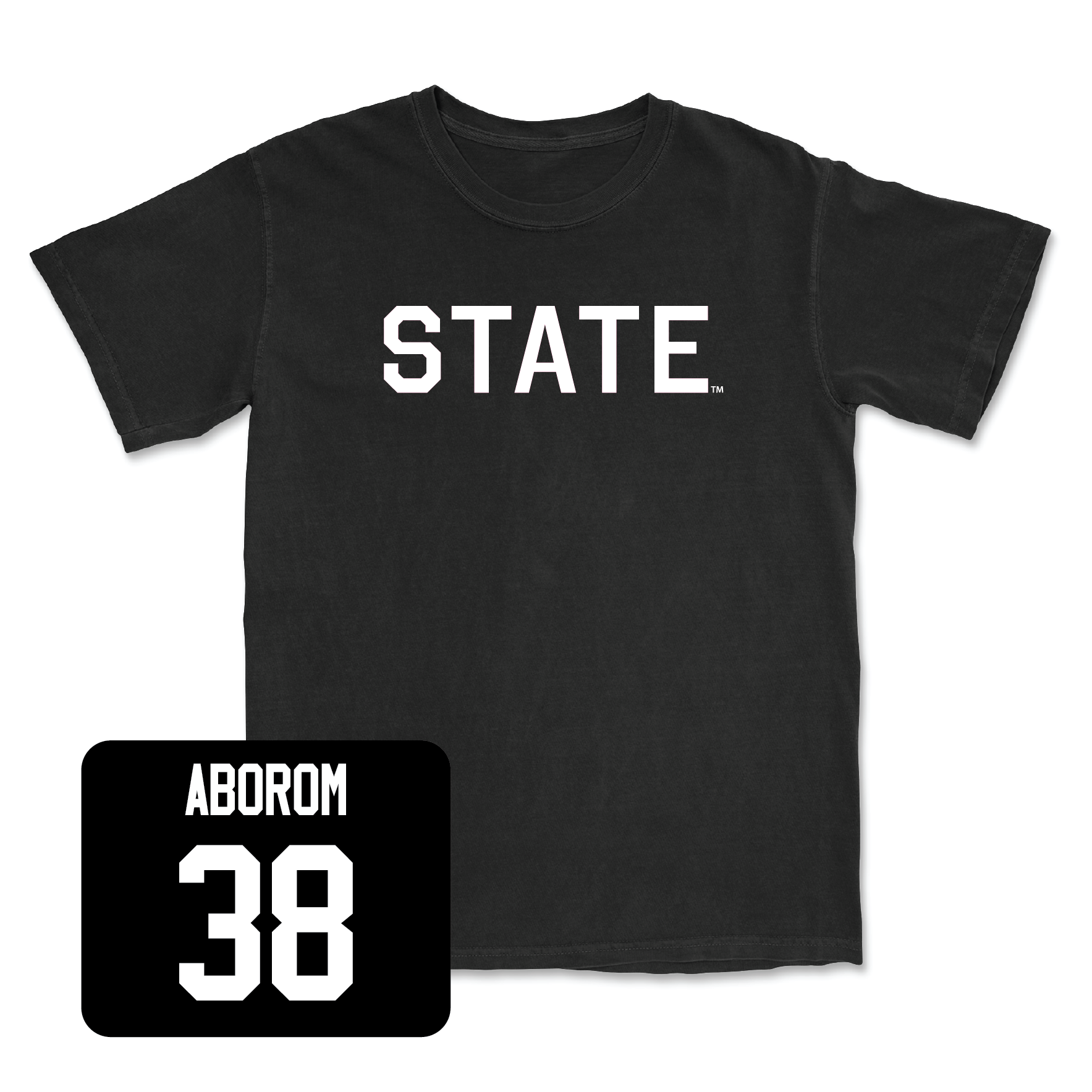 Black Football State Tee Large / Jaylen Aborom | #38