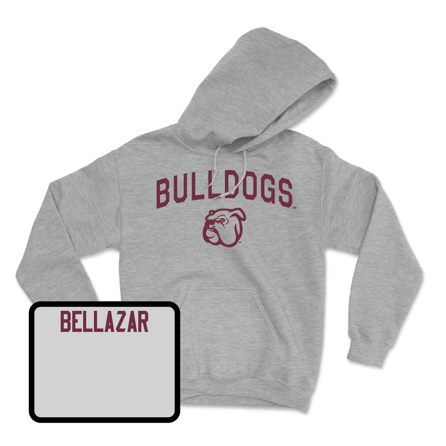 Sport Grey Football Bulldogs Hoodie Youth Large / Jacoby Bellazar | #