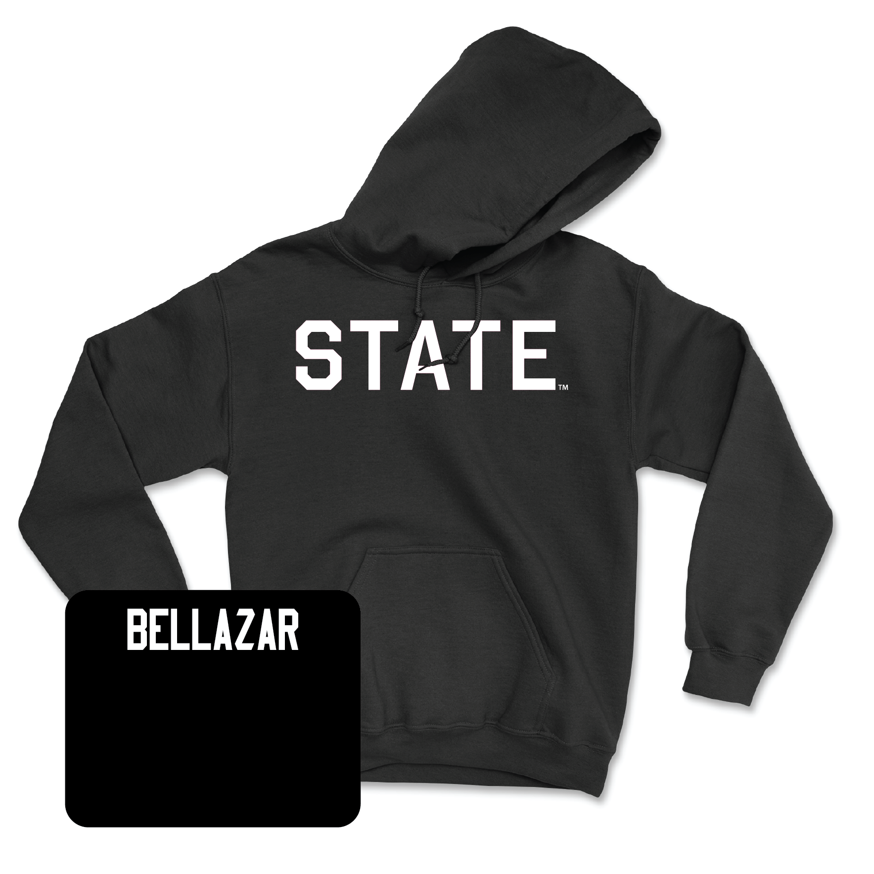 Black Football State Hoodie Small / Jacoby Bellazar | #