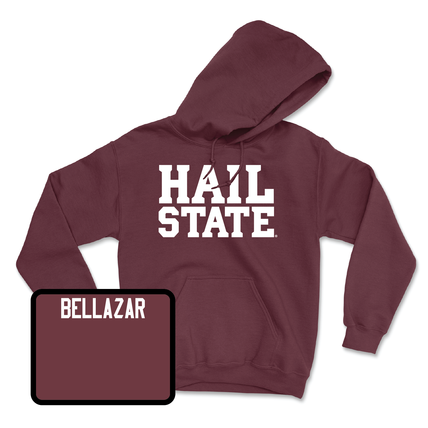 Maroon Football Hail Hoodie Youth Large / Jacoby Bellazar | #
