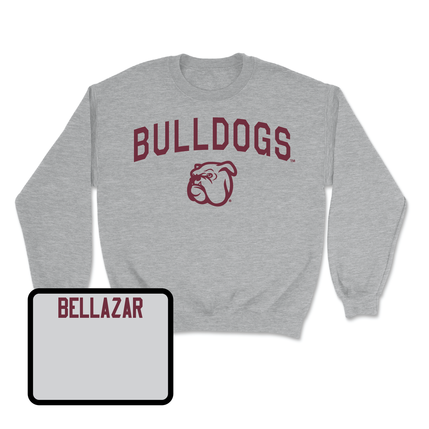 Sport Grey Football Bulldogs Crew Youth Large / Jacoby Bellazar | #