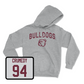 Sport Grey Football Bulldogs Hoodie X-Large / Jaden Crumedy | #94