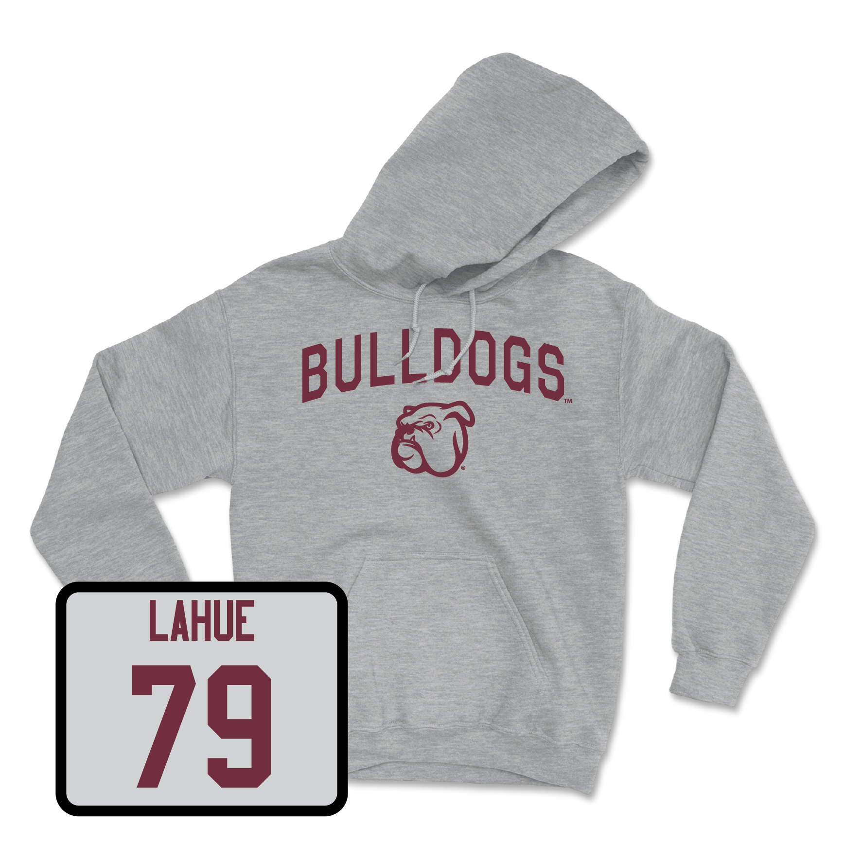 Sport Grey Football Bulldogs Hoodie Large / Jakson LaHue | #79
