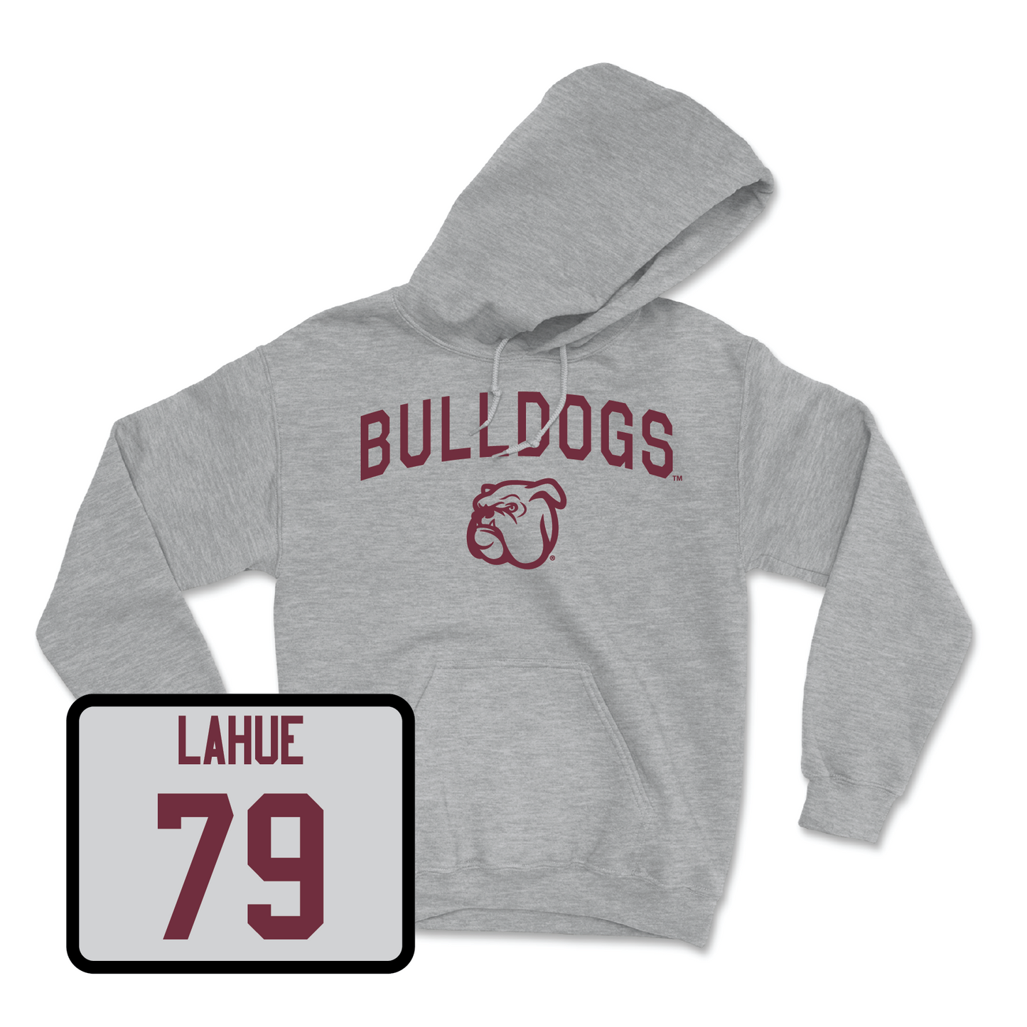 Sport Grey Football Bulldogs Hoodie 3X-Large / Jakson LaHue | #79