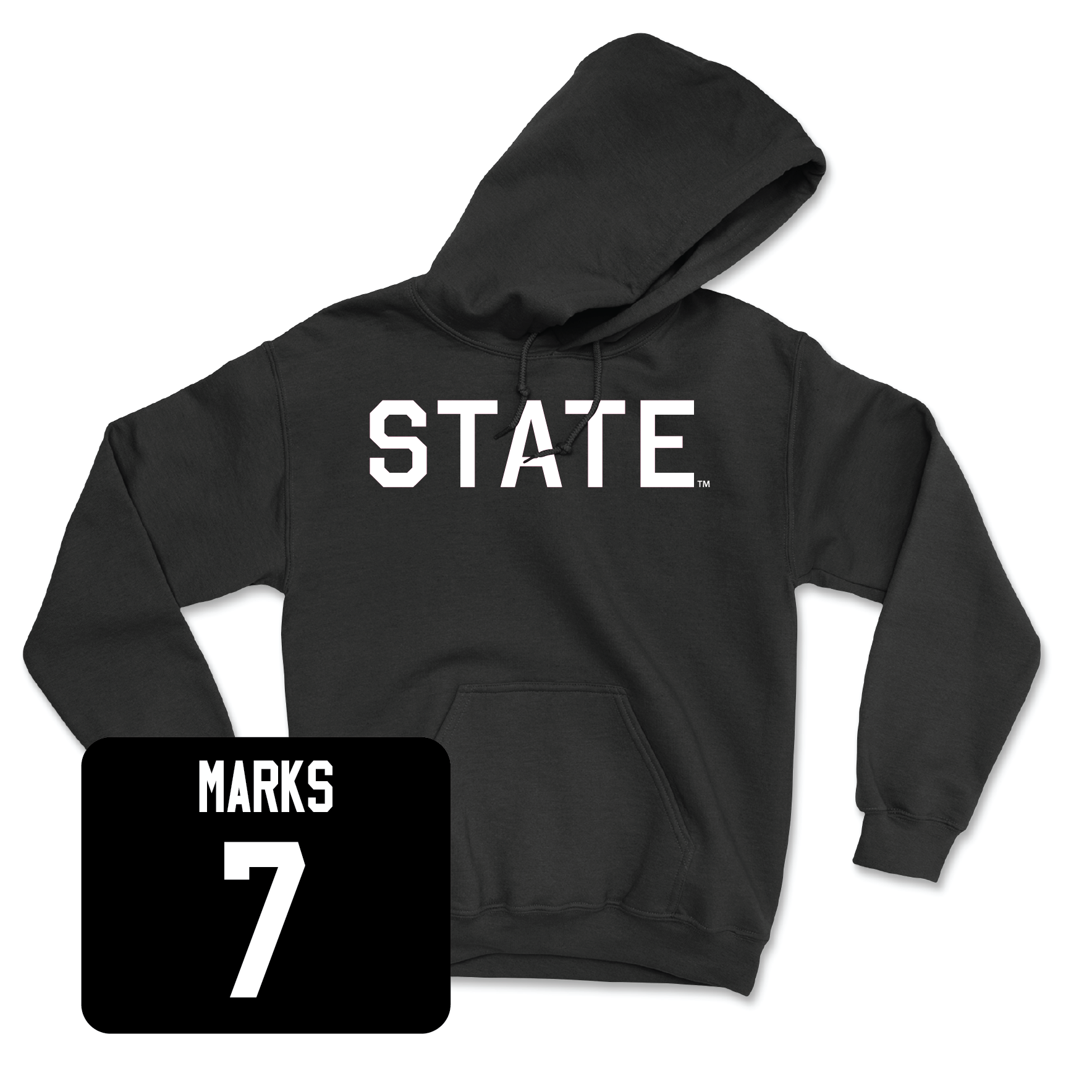 Black Football State Hoodie Youth Large / Jo'quavious Marks | #7