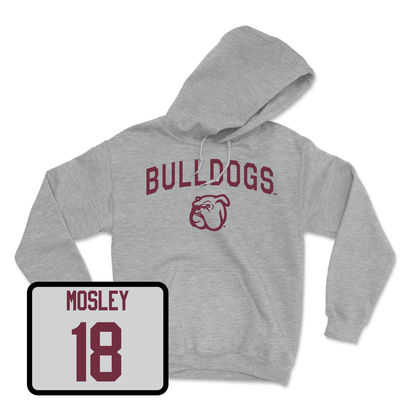 Sport Grey Football Bulldogs Hoodie Large / Jordan Mosley | #18
