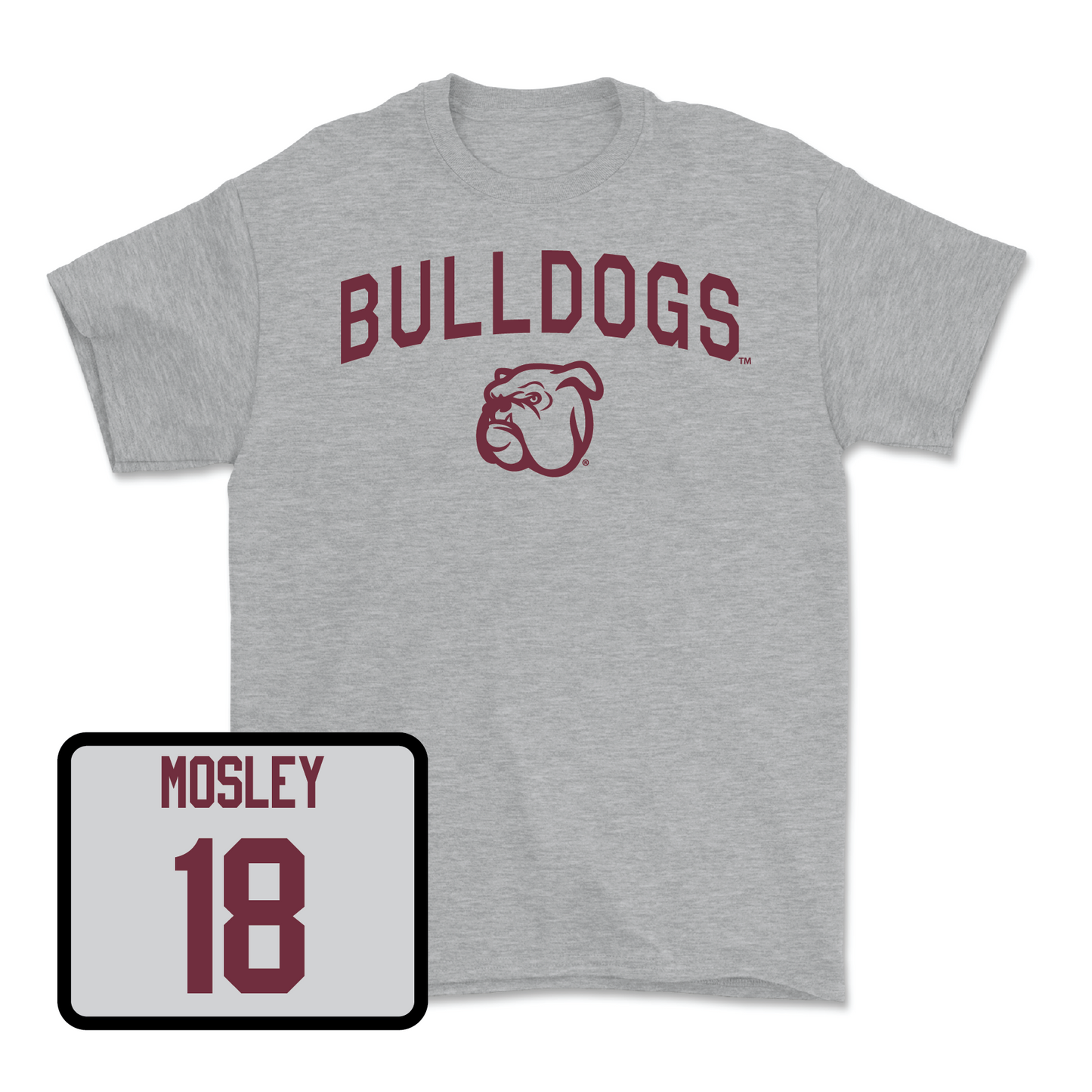 Sport Grey Football Bulldogs Tee Large / Jordan Mosley | #18