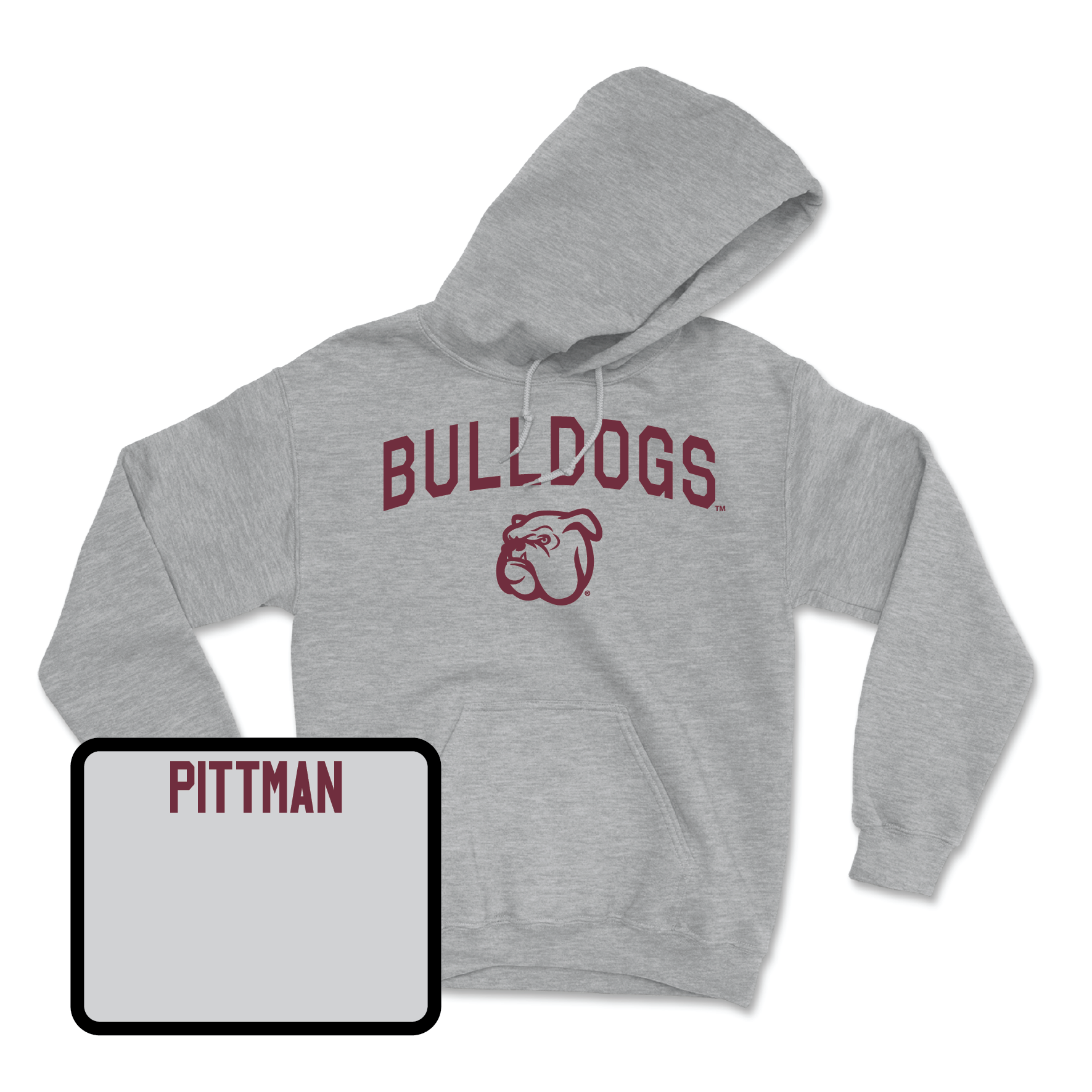 Sport Grey Football Bulldogs Hoodie Youth Medium / Jeffery Pittman | #