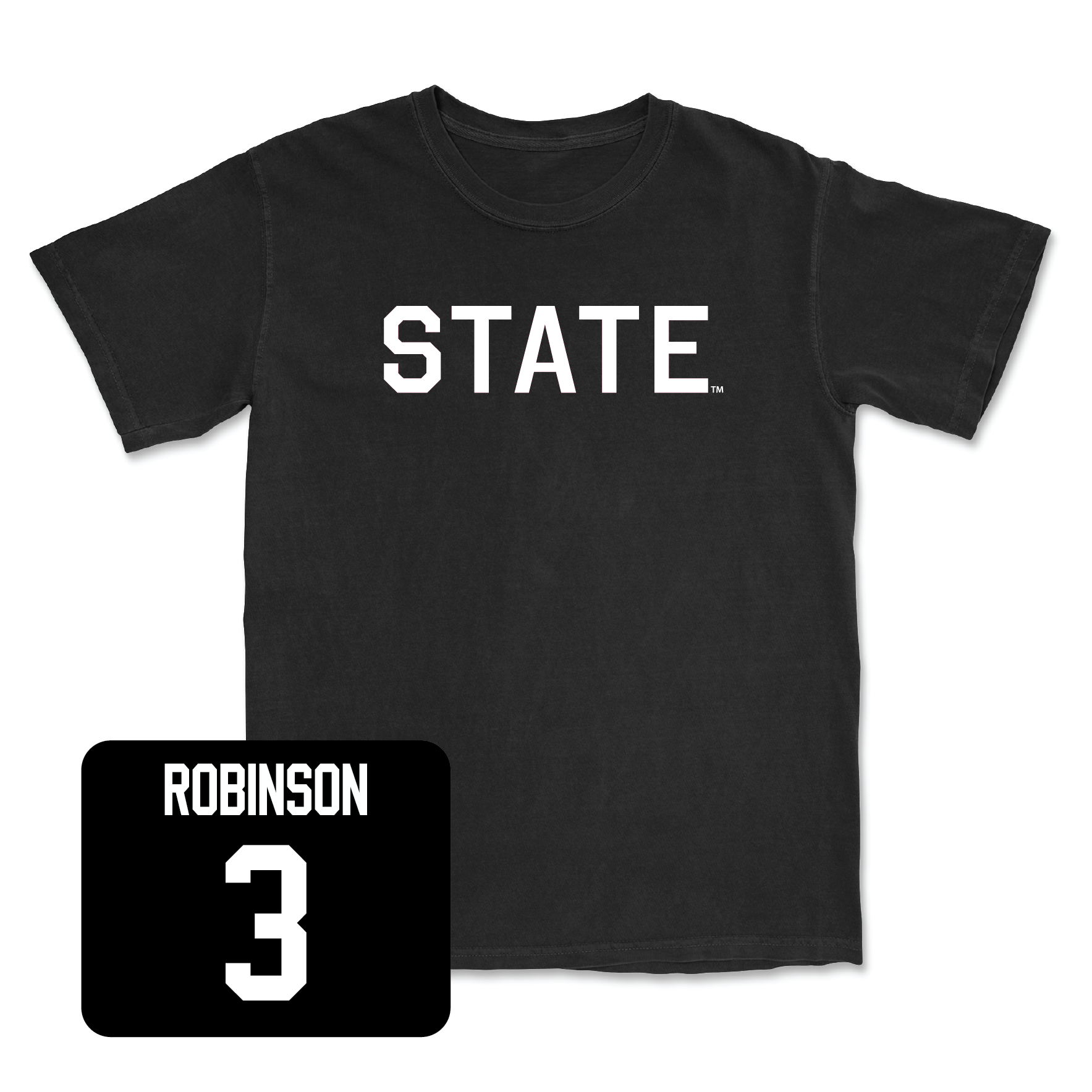 Black Football State Tee Small / Justin Robinson | #3