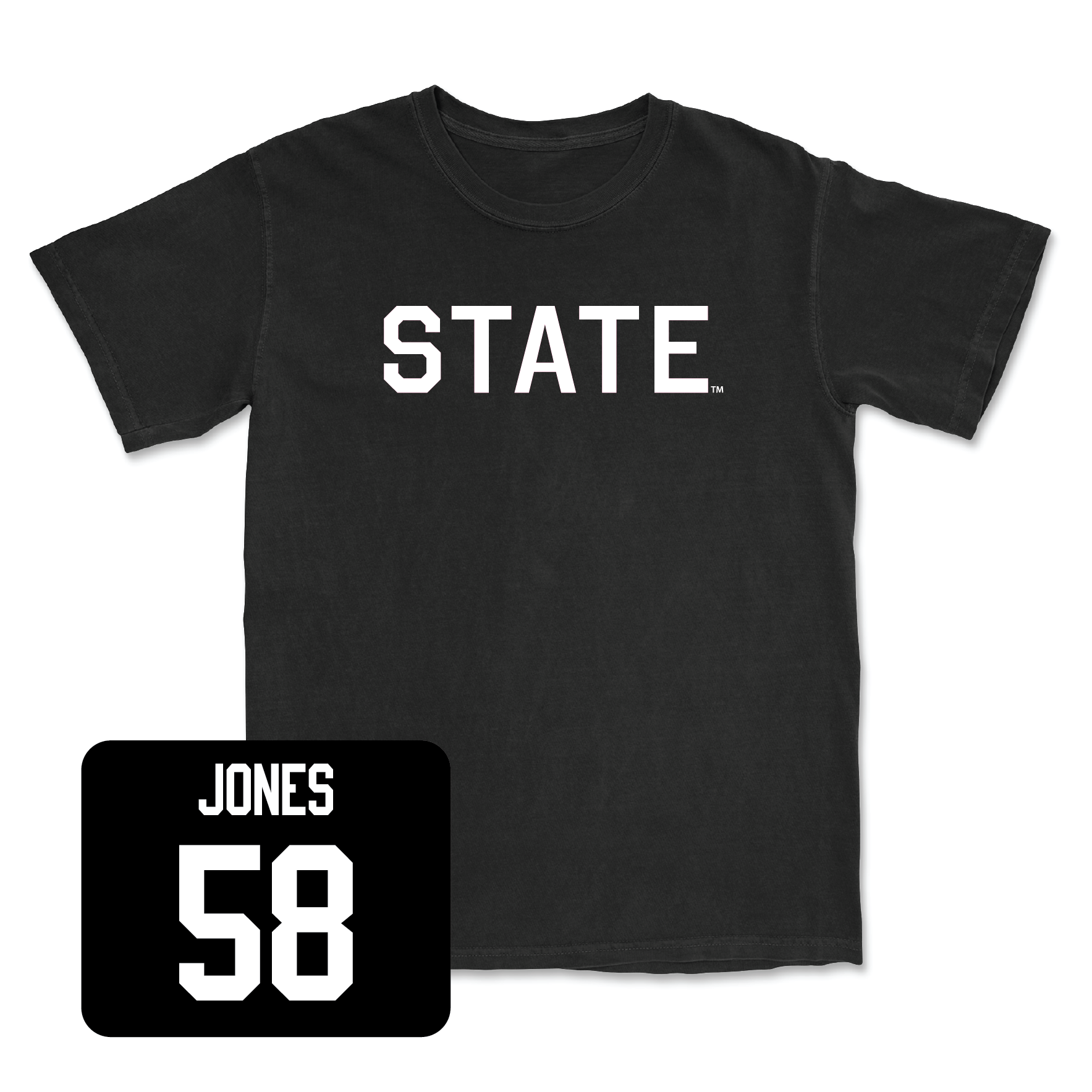 Black Football State Tee Small / Kameron Jones | #58