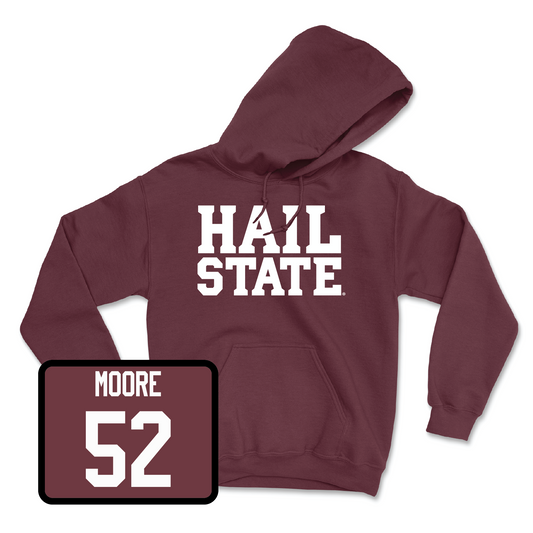 Maroon Football Hail Hoodie Youth Small / Khalid Moore | #52