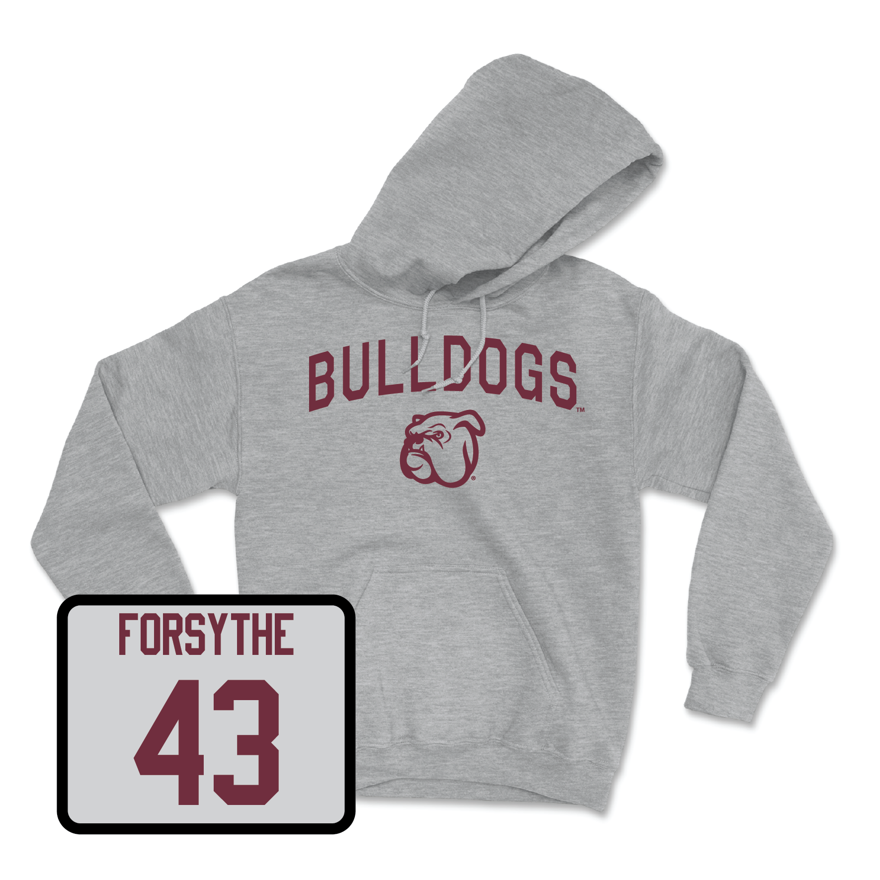 Sport Grey Baseball Bulldogs Hoodie Medium / Lane Forsythe | #43