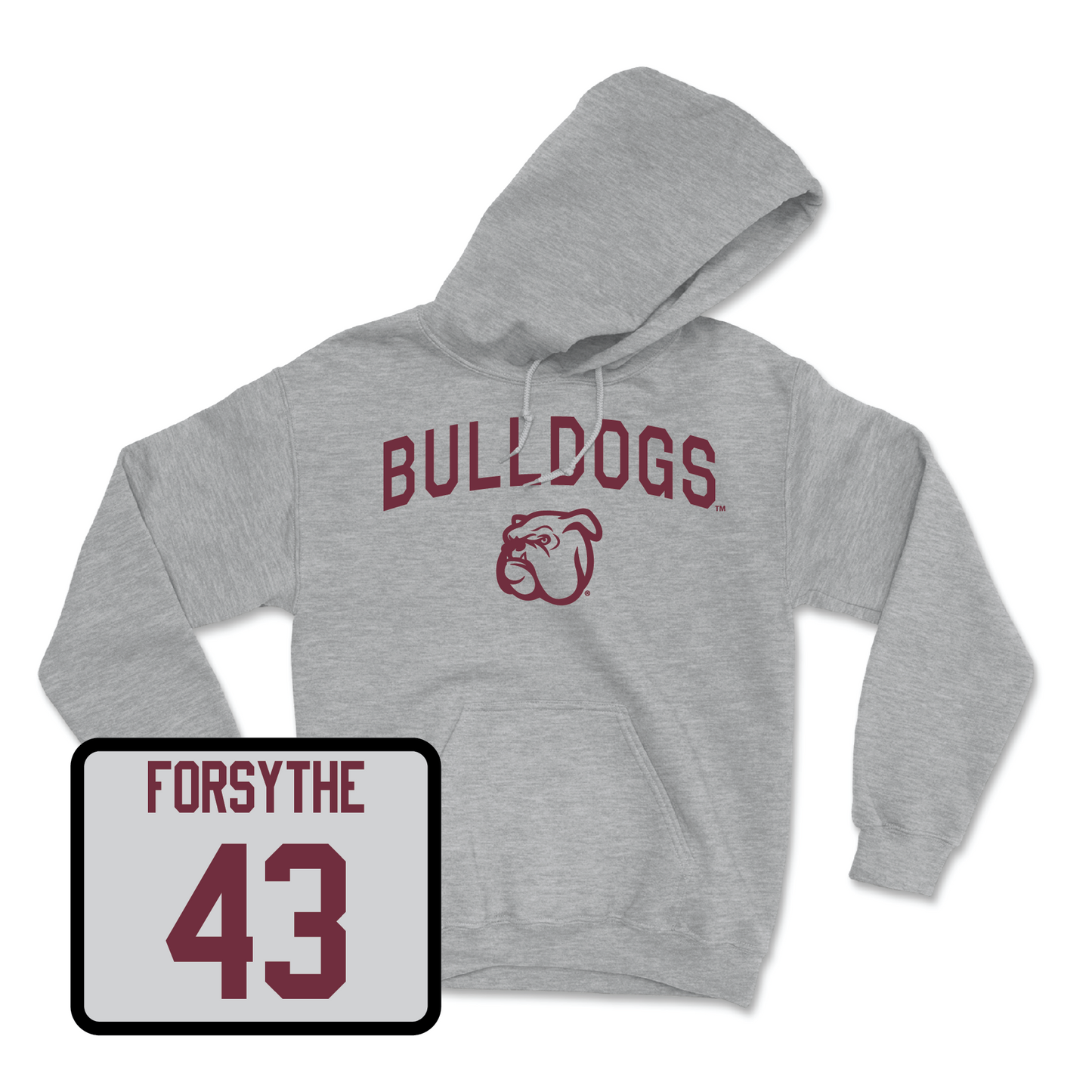 Sport Grey Baseball Bulldogs Hoodie Large / Lane Forsythe | #43