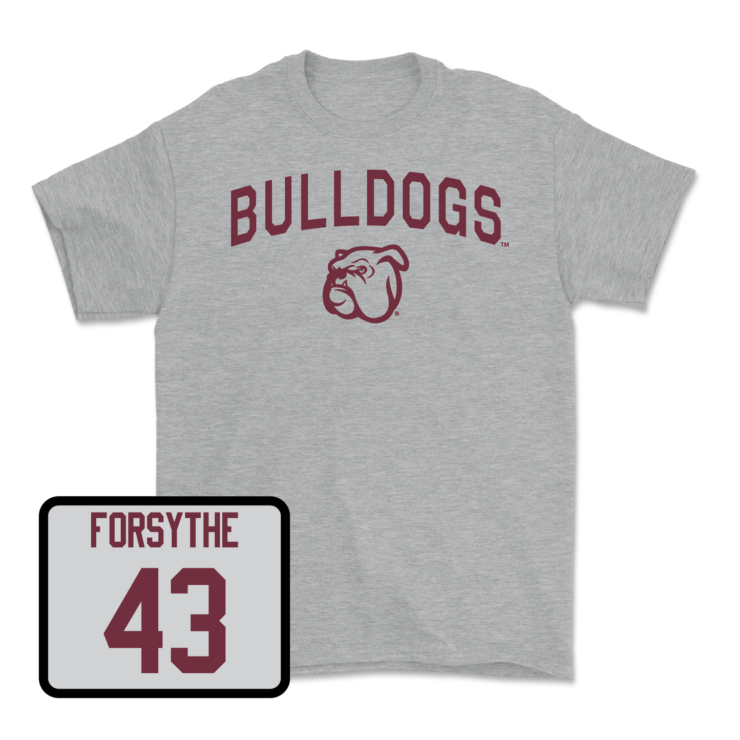 Sport Grey Baseball Bulldogs Tee Small / Lane Forsythe | #43