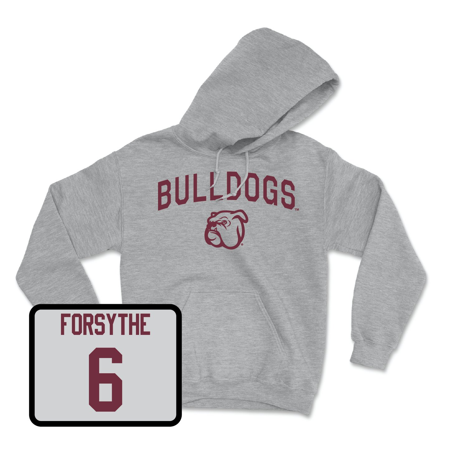 Sport Grey Baseball Bulldogs Hoodie Youth Large / Logan Forsythe | #6