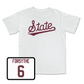 White Baseball Script Comfort Colors Tee Youth Small / Logan Forsythe | #6