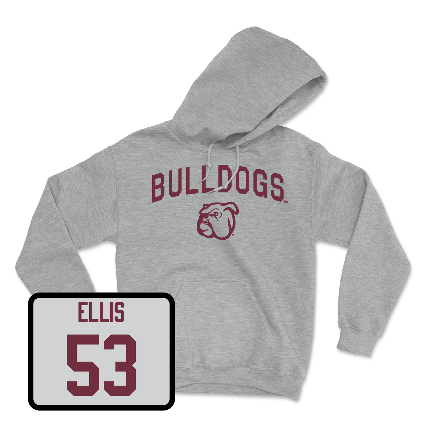 Sport Grey Football Bulldogs Hoodie Small / Malik Ellis | #53