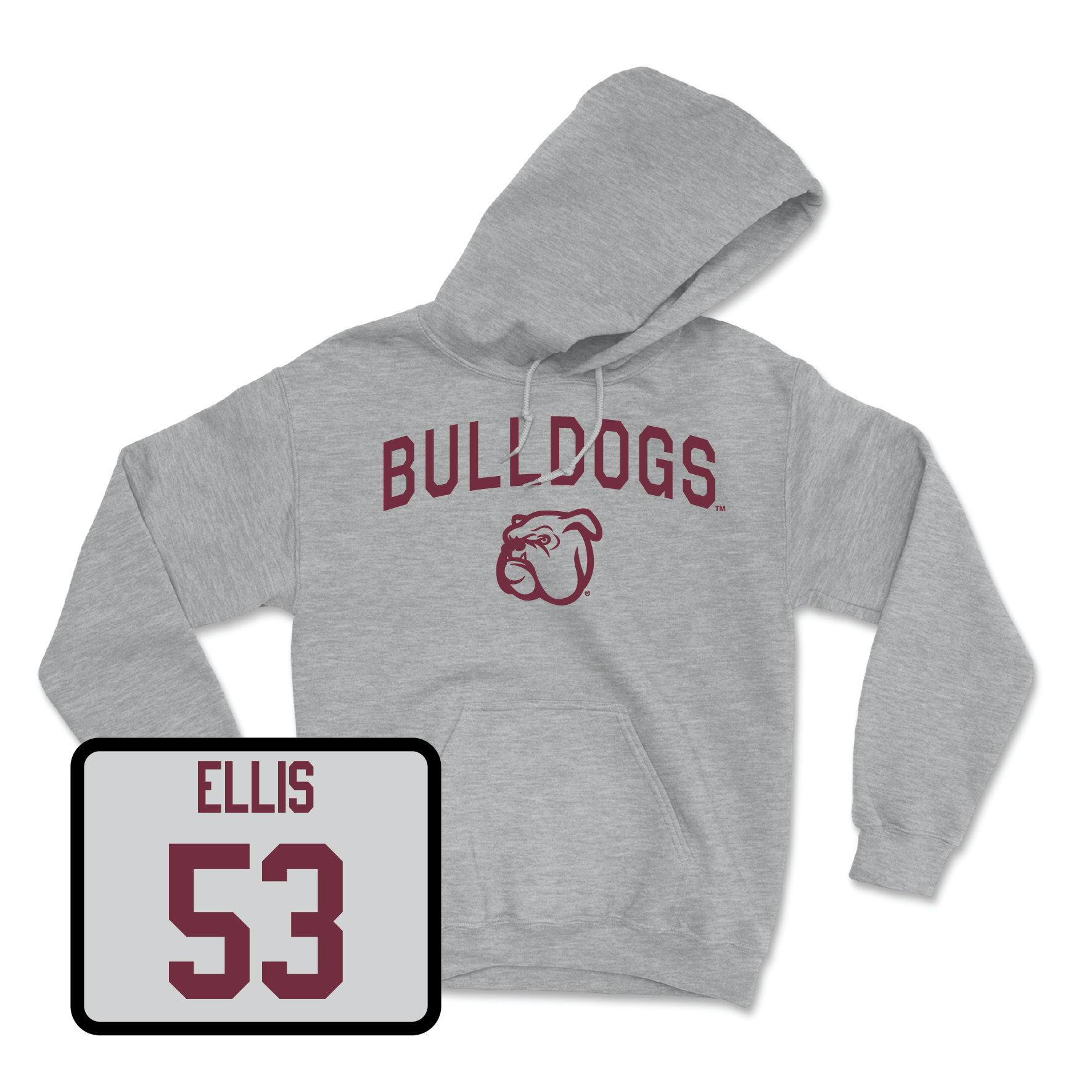 Sport Grey Football Bulldogs Hoodie Small / Malik Ellis | #53