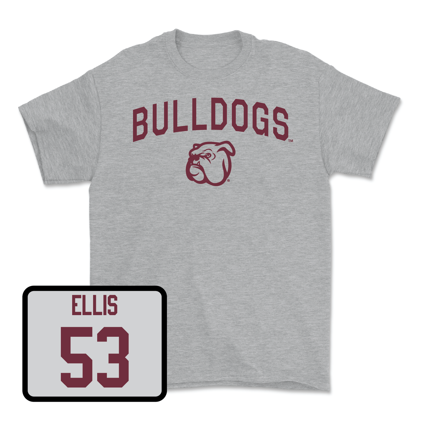 Sport Grey Football Bulldogs Tee Large / Malik Ellis | #53