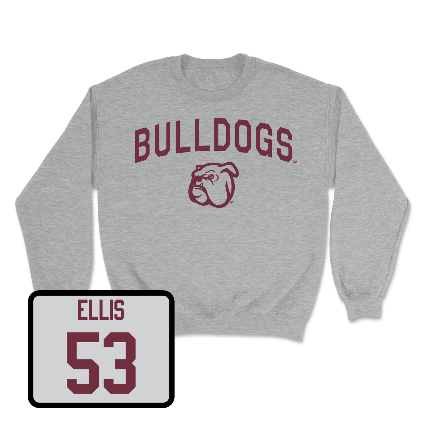 Sport Grey Football Bulldogs Crew Large / Malik Ellis | #53