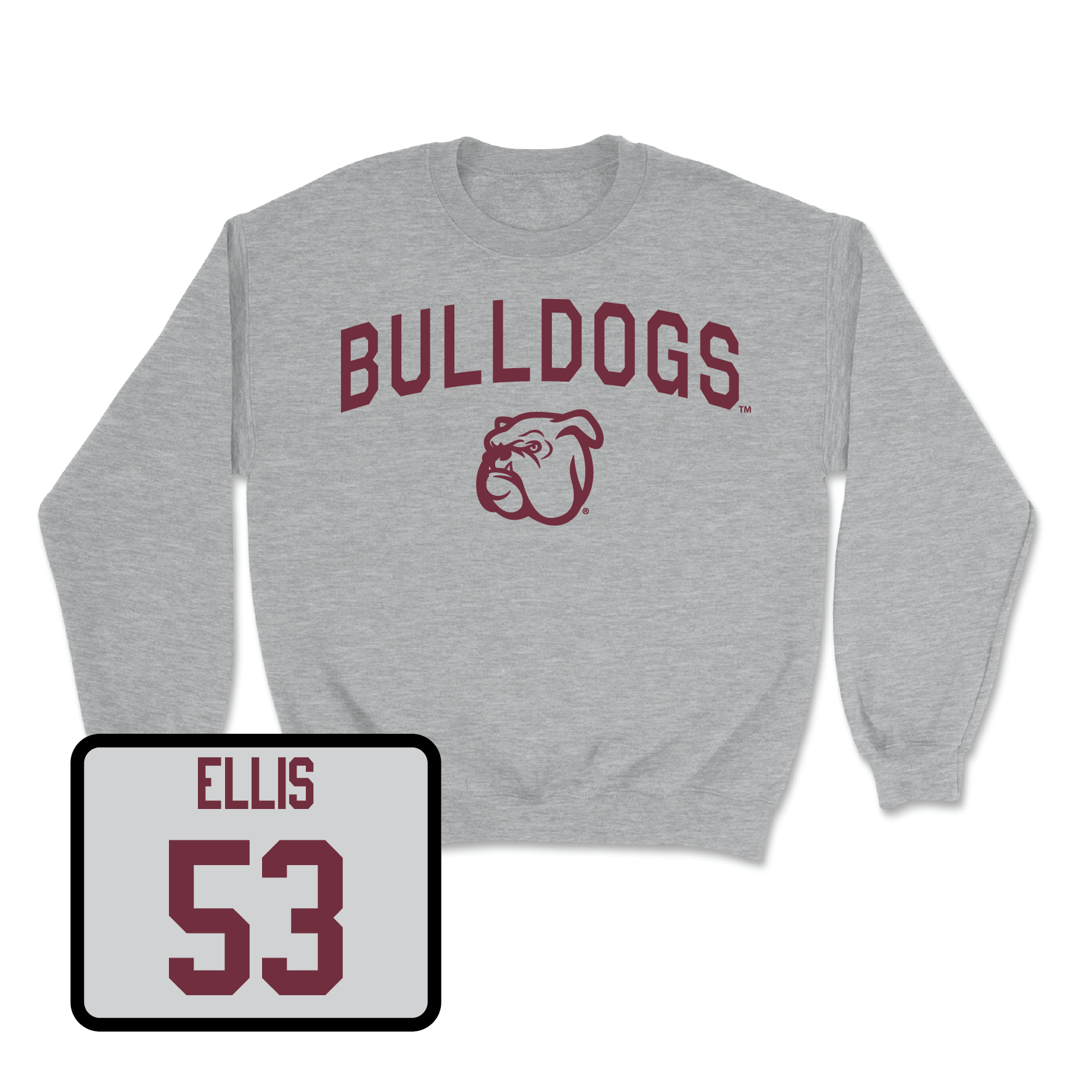 Sport Grey Football Bulldogs Crew 3X-Large / Malik Ellis | #53