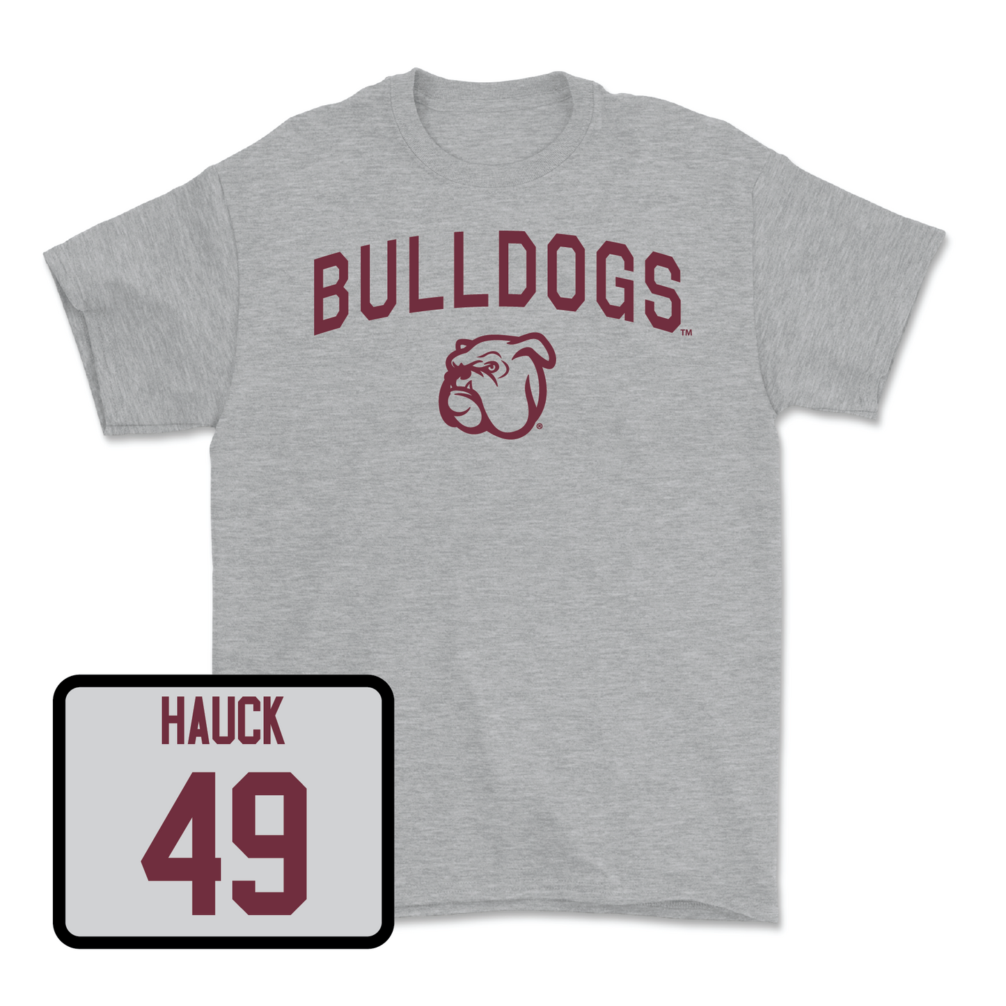 Sport Grey Football Bulldogs Tee 3X-Large / Marlon Hauck | #49