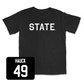Black Football State Tee Youth Large / Marlon Hauck | #49