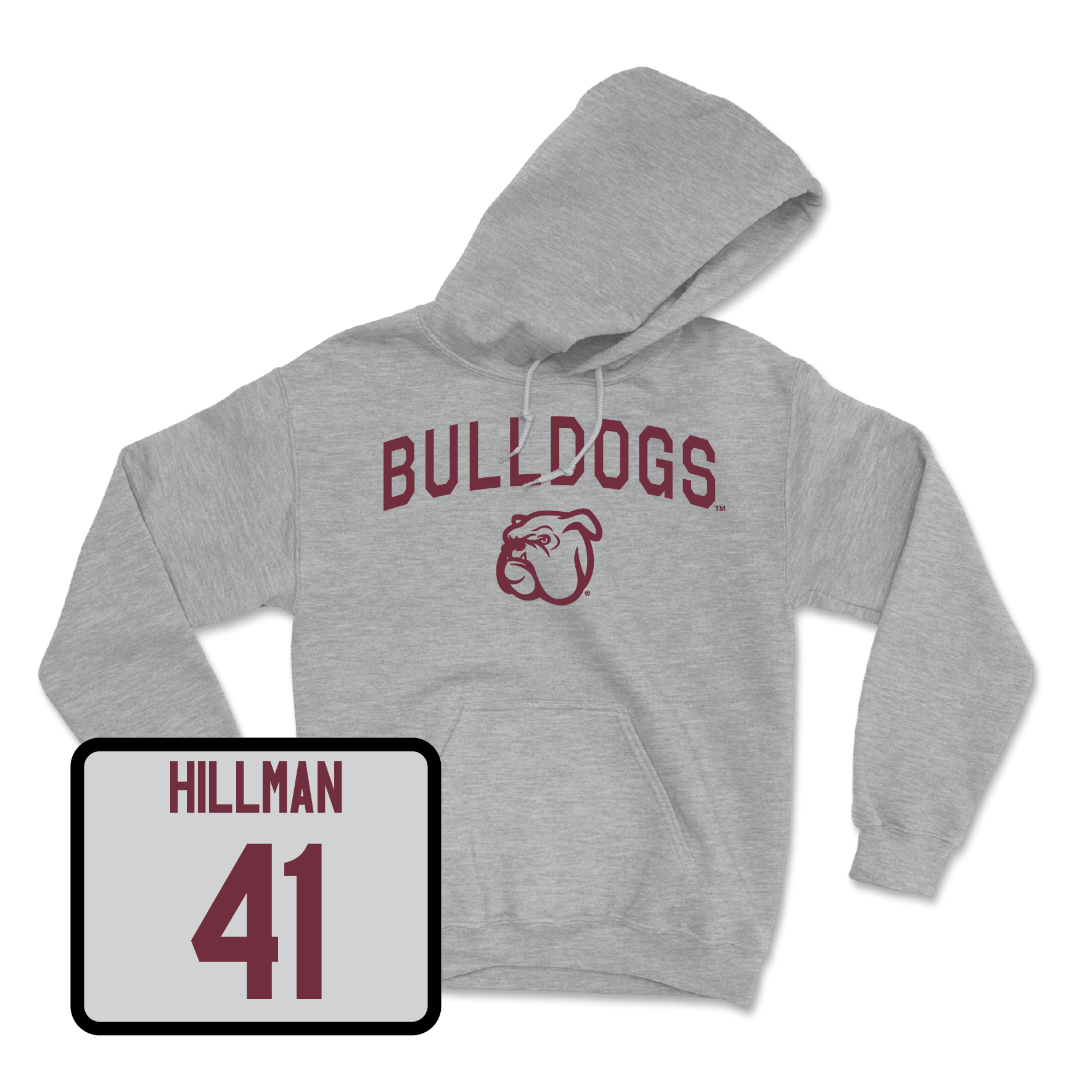 Sport Grey Football Bulldogs Hoodie X-Large / Manuel Hillman | #41