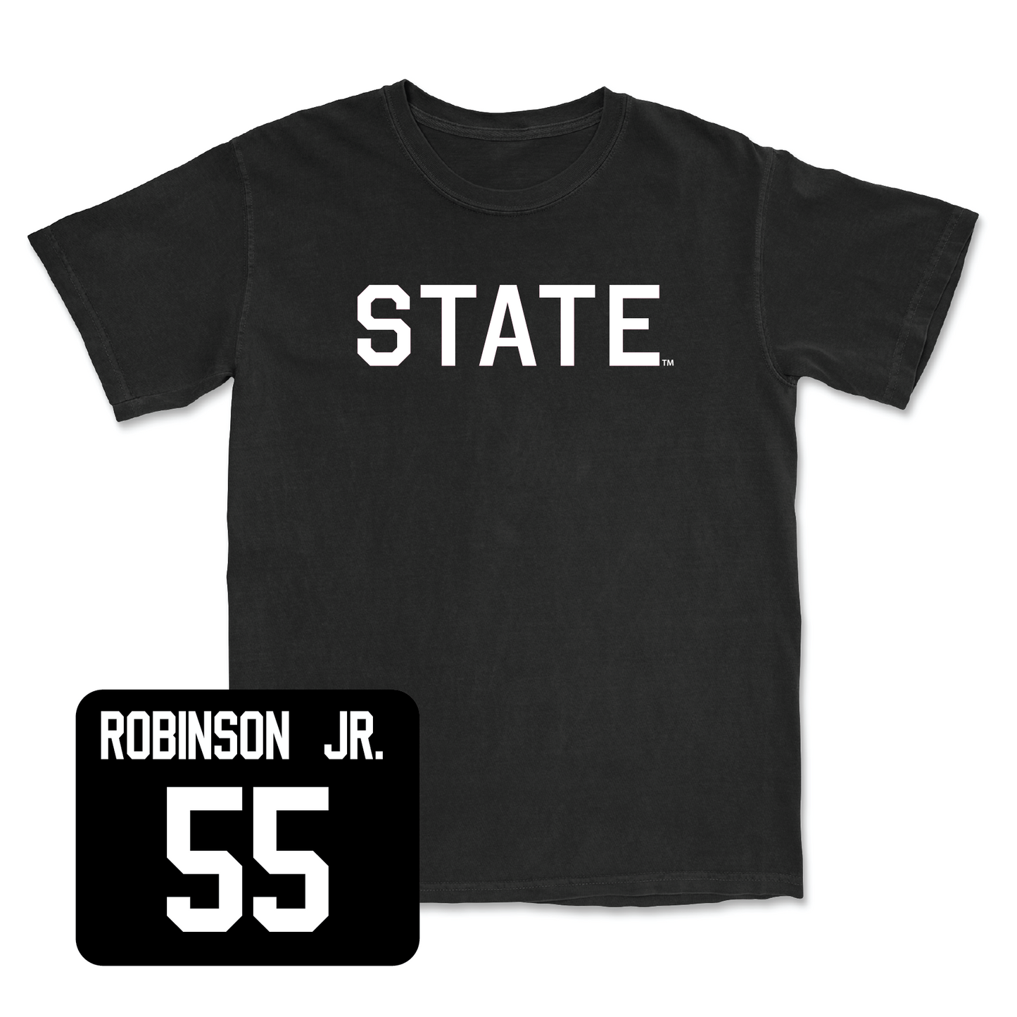 Black Football State Tee Small / Michael Robinson Jr | #55