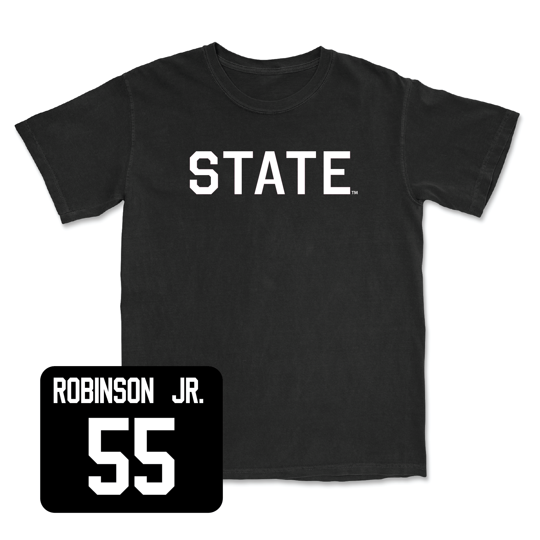Black Football State Tee Large / Michael Robinson Jr | #55