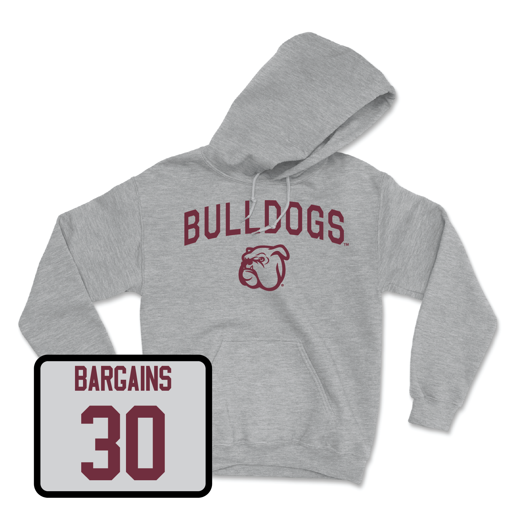 Sport Grey Football Bulldogs Hoodie Small / Nicholas Bargains | #30