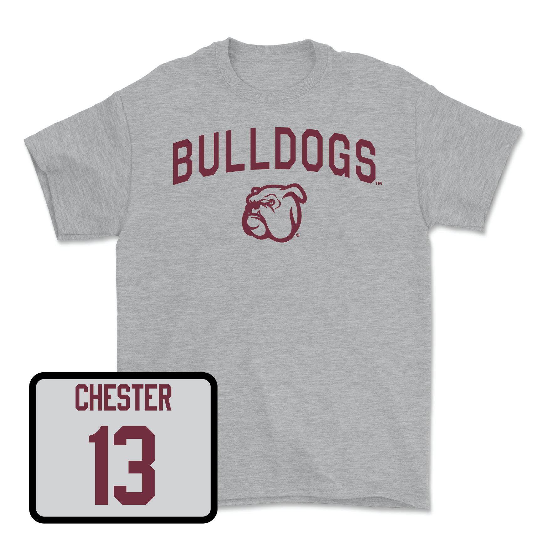 Sport Grey Baseball Bulldogs Tee 2X-Large / Nate Chester | #13