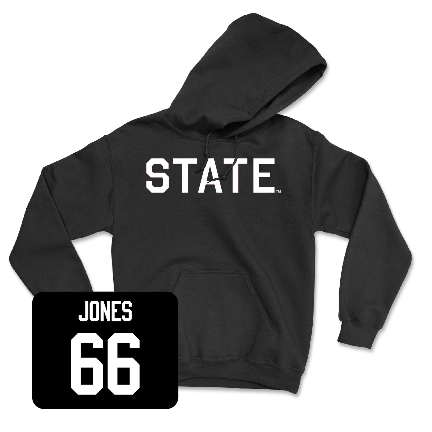 Black Football State Hoodie Small / Nick Jones | #66