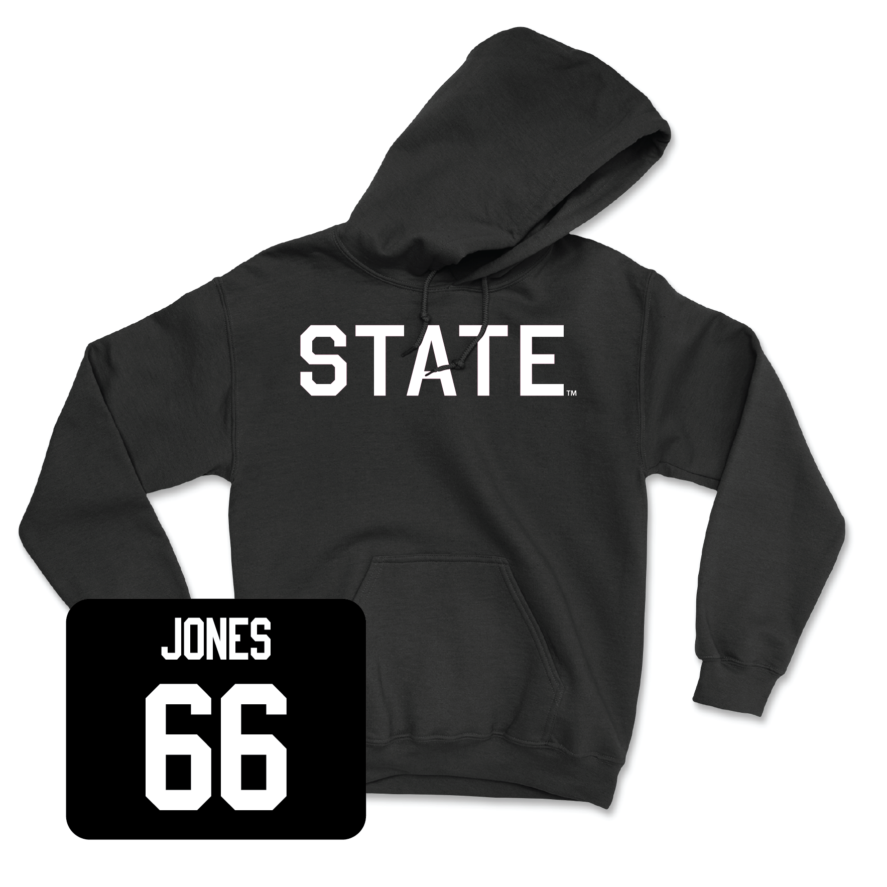 Black Football State Hoodie X-Large / Nick Jones | #66