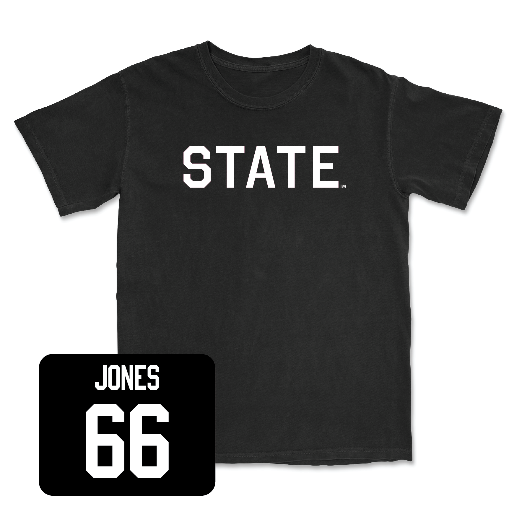 Black Football State Tee Youth Large / Nick Jones | #66