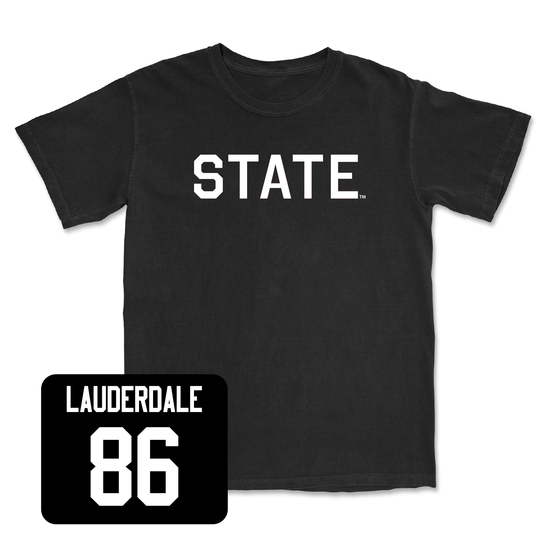 Black Football State Tee Small / Nick Lauderdale | #86