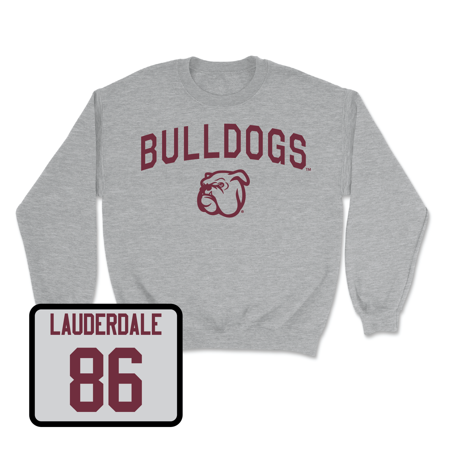 Sport Grey Football Bulldogs Crew 3X-Large / Nick Lauderdale | #86