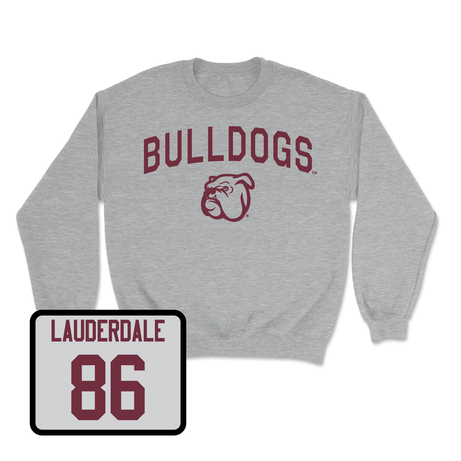Sport Grey Football Bulldogs Crew 4X-Large / Nick Lauderdale | #86