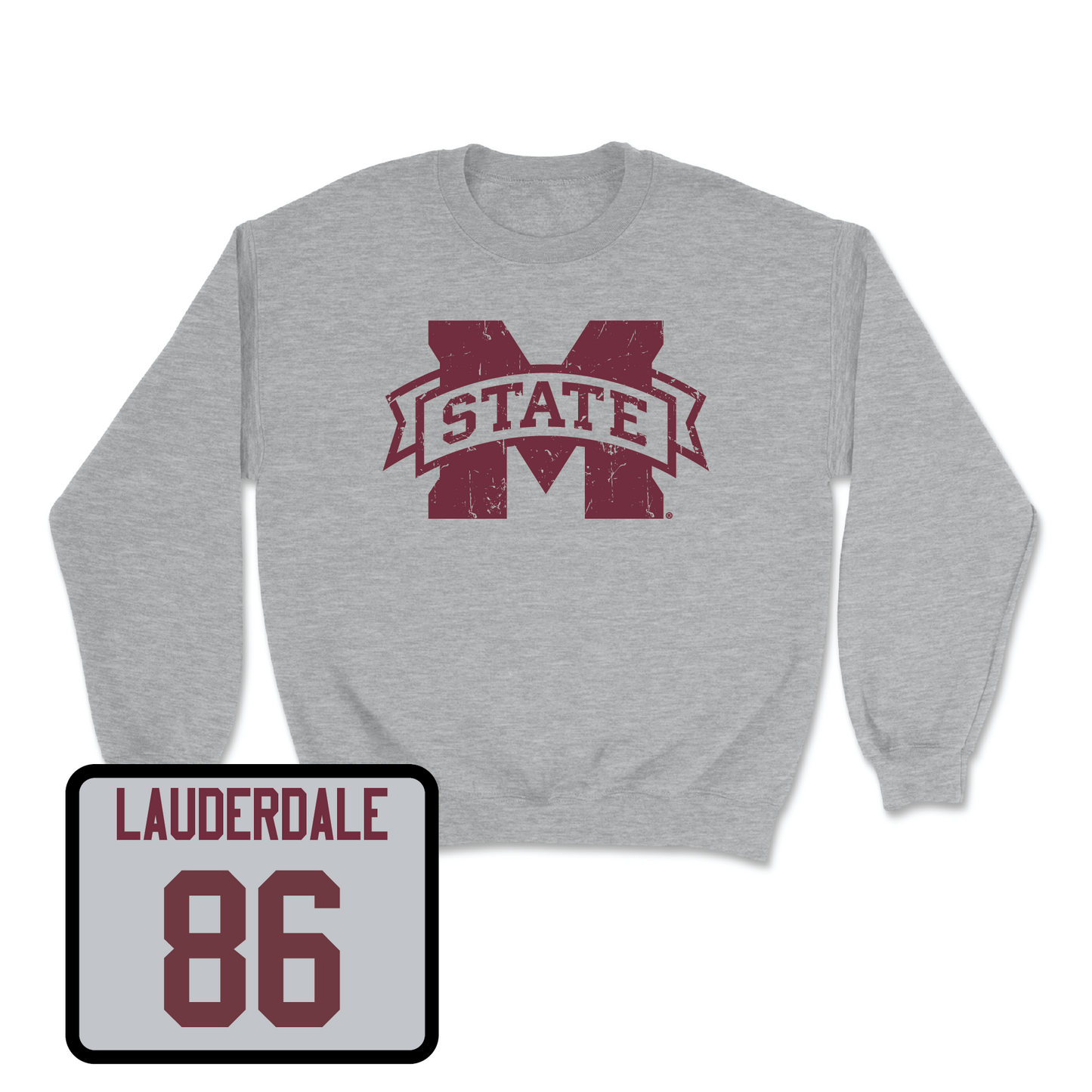 Sport Grey Football Classic Crew Youth Large / Nick Lauderdale | #86