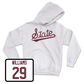 White Baseball Script Hoodie Youth Large / Nate Williams | #29