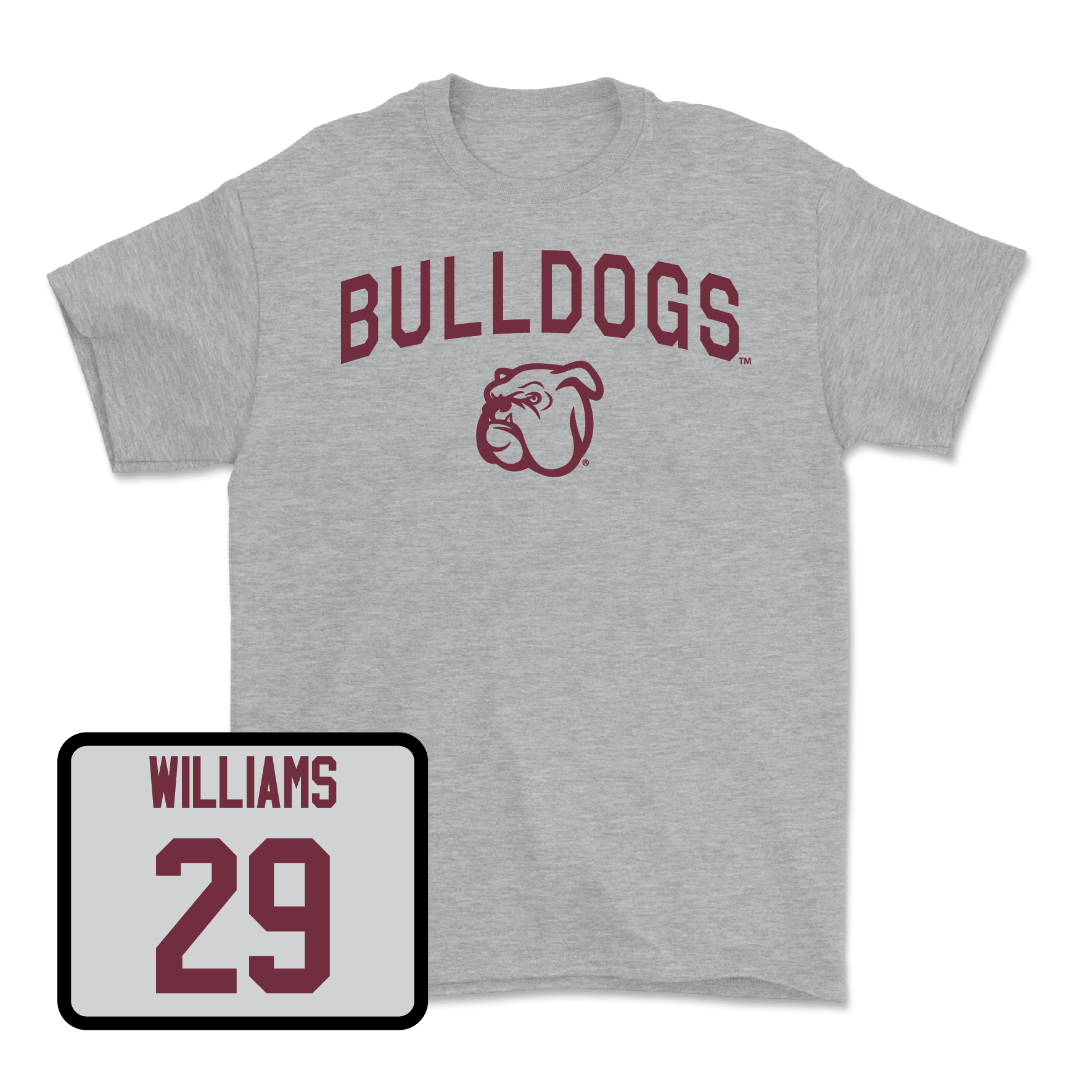 Sport Grey Baseball Bulldogs Tee X-Large / Nate Williams | #29