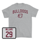 Sport Grey Baseball Bulldogs Tee 4X-Large / Nate Williams | #29